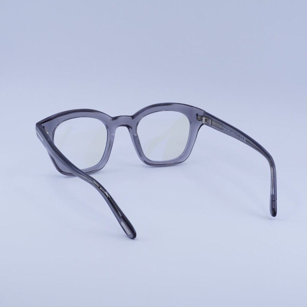 Tom Ford FT5961-B 020 Eyeglasses Grey 49mm Square Frame, Blue Light Block Lenses - Picture 5 of 9